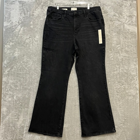 Universal Thread Denim - Universal Thread Flare Jeans Womens 17 Black High Rise Denim Regular New